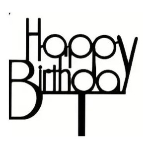 Acrylic Cake Topper Black - Sophisticated Acrylic Cake Topper Black - Sophisticated