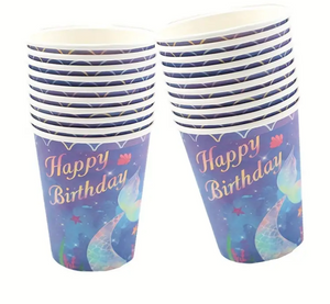 Mermaid Theme Party Cups x10 Mermaid Theme Party Cups x10