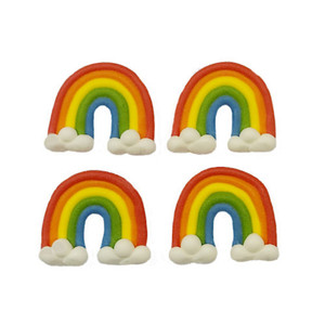 Royal Icing Rainbow Cake Decorations x5 Royal Icing Rainbow Cake Decorations x5