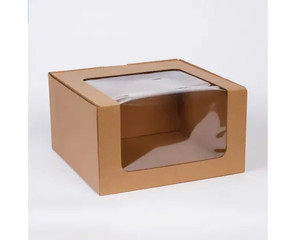 10 x 6 Kraft Window Cake Box 10 x 6 Kraft Window Cake Box