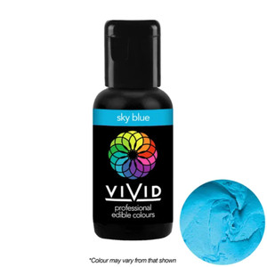 Vivid Sky Blue Food Colouring Gel. Vibrant Vivid Sky Blue Food Colouring Gel. Vibrant