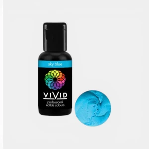 Vivid Sky Blue Food Colouring Gel. Vibrant