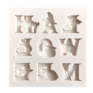 Halloween Themed Letters Silicone Mould Halloween Themed Letters Silicone Mould