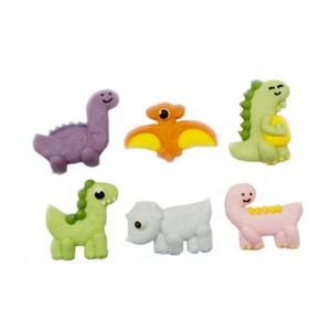 Assorted Dinosaurs Edible Decorations x6 Assorted Dinosaurs Edible Decorations x6