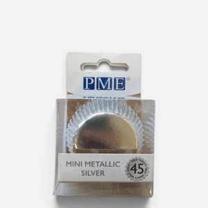 PME Metallic Silver Mini Cupcake Cases 45 pack silver foil mini baking cases