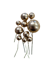 Gold ball cake decorations non edible metallic wired mix