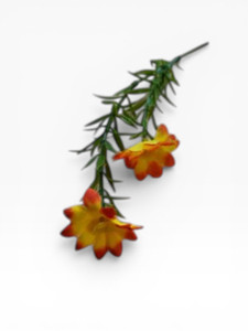 Artificial orange daisy stem cake decoration