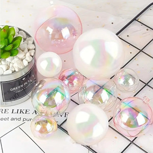 Transparent plastic ball cake decorations set of 10 clear balls