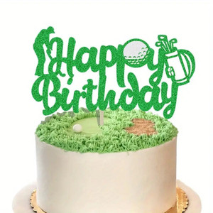 Golf Theme Card Cake Topper Golf Theme Card Cake Topper