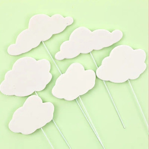 Foam Cloud Cake Decorations - 6 Piece Set Foam Cloud Cake Decorations - 6 Piece Set