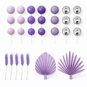 Purple & Silver Cake Decorating Kit