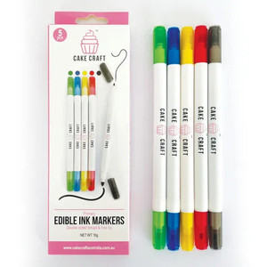 Cake Craft Primary Colours Edible Markers x5 Cake Craft Primary Colours Edible Markers x5