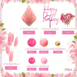 Cake Decorations Pink & Gold Cake Decorations Pink & Gold