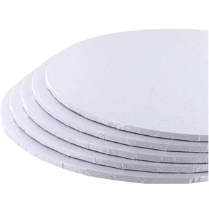 6 Inch White Round Cake Board - 6mm Masonite 6 Inch White Round Cake Board - 6mm Masonite