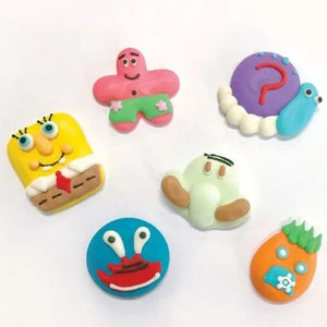 Spongebob Squarepants Edible Cupcake Decorations x6 Spongebob Squarepants Edible Cupcake Decorations x6
