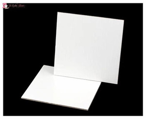 White Square 16 Inch Masonite Cake Board