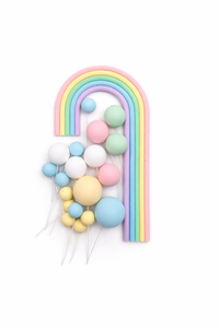 Rainbow Cake Dcoration Set - Pastel Colours