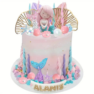 Mermaid Theme Cake Decoration Set Mermaid Theme Cake Decoration Set