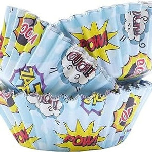 Comic Baking Cups - Foil, 30 Pieces Comic Baking Cups - Foil, 30 Pieces
