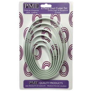 PME Oval Cutter Set - 6 Piece - Cake Decorating Supplies PME Oval Cutter Set - 6 Piece - Cake Decorating Supplies