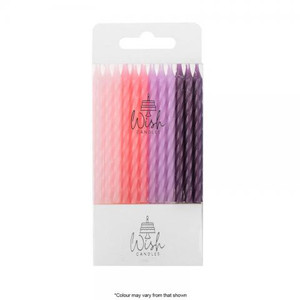 Pink Purple Spiral Cake Candles - 24 Pack Pink Purple Spiral Cake Candles - 24 Pack