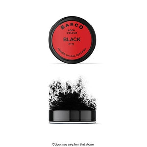 Barco Matt Black Edible Dust 10ml. Use dry or paint on