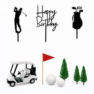 Golf Cake Topper Set