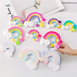 Soft Clay Rainbow Cake Decorations x5 per set Soft Clay Rainbow Cake Decorations x5 per set
