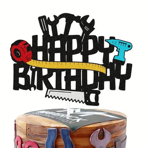 Building Theme Card Cake Topper. Quality Card Building Theme Card Cake Topper. Quality Card