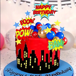 Awesome Super Hero Theme Cake Decorating Kit Awesome Super Hero Theme Cake Decorating Kit