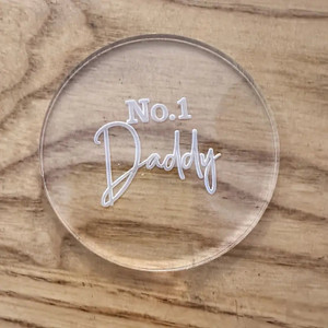 No 1 Daddy Acrylic Cookie Stamp
