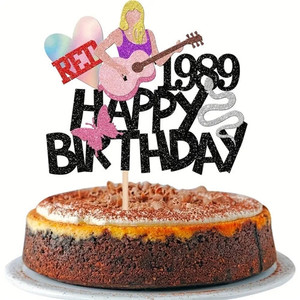 Swiftie Cake Topper - Glitter Card Stock Swiftie Cake Topper - Glitter Card Stock