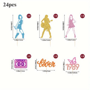 Swiftie Cupcake Toppers x12 Swiftie Cupcake Toppers x12
