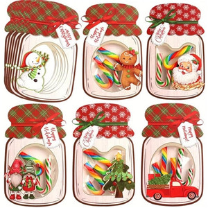 Xmas Cardboard Mason Jar Gift Box. Pack of 6 Xmas Cardboard Mason Jar Gift Box. Pack of 6