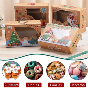 Printed Christmas Cookie Box With Gift Tag Printed Christmas Cookie Box With Gift Tag