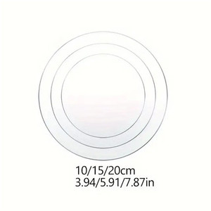 Acrylic Round Cake Discs - Set of 3 Acrylic Round Cake Discs - Set of 3