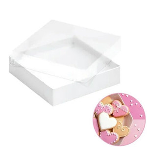 Cookie Box With Clear Lid 15cm x 3.5cm Cookie Box With Clear Lid 15cm x 3.5cm