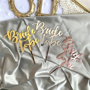 Bride to Be Acrylic Cake Topper. Shiny Acrylic Bride to Be Acrylic Cake Topper. Shiny Acrylic