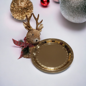 Metallic Gold Disposable Paper Plates - 8 Pack Metallic Gold Disposable Paper Plates - 8 Pack