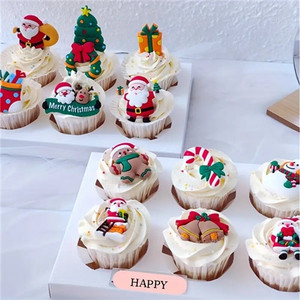 Mini Resin Xmas Cake Decorations - Assorted Design Mini Resin Xmas Cake Decorations - Assorted Design