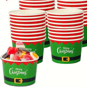 Christmas Disposable Snack Cups x6 Christmas Disposable Snack Cups x6