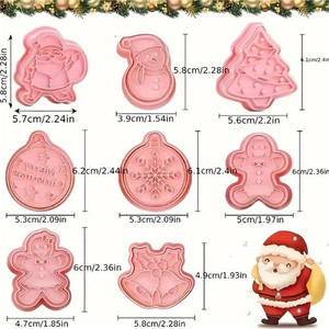 Xmas Cookie Cutter & Stamp. Set of 8 Xmas Cookie Cutter & Stamp. Set of 8