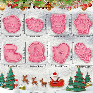 8 Piece Christmas Cookie Cutter & Stamp Set 8 Piece Christmas Cookie Cutter & Stamp Set