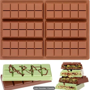Silicone Chocolate Bar Mould. 6 Cavity Mould Silicone Chocolate Bar Mould. 6 Cavity Mould