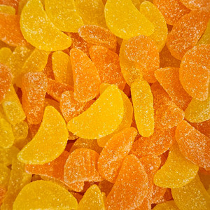 Sugared Orange and Lemon Slice Candies. 50gm Sugared Orange and Lemon Slice Candies. 50gm