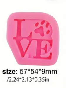 Puppy Love Silicone Mould - Valentines Day Puppy Love Silicone Mould - Valentines Day