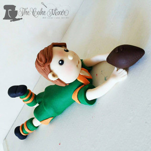 Handmade Gumpaste Rugby Player Cake Topper Handmade Gumpaste Rugby Player Cake Topper