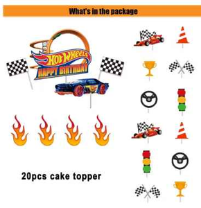 Hot Wheels Card Cake Topper Set Hot Wheels Card Cake Topper Set
