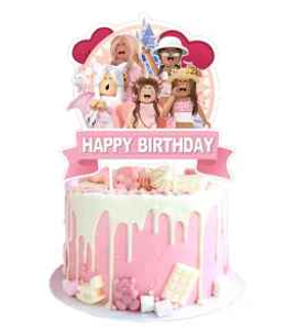Roblox Girls Theme Card Cake Toppers Roblox Girls Theme Card Cake Toppers