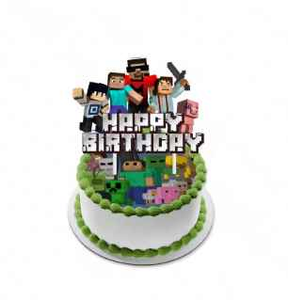 Minecraft Card Cake Toppers Minecraft Card Cake Toppers